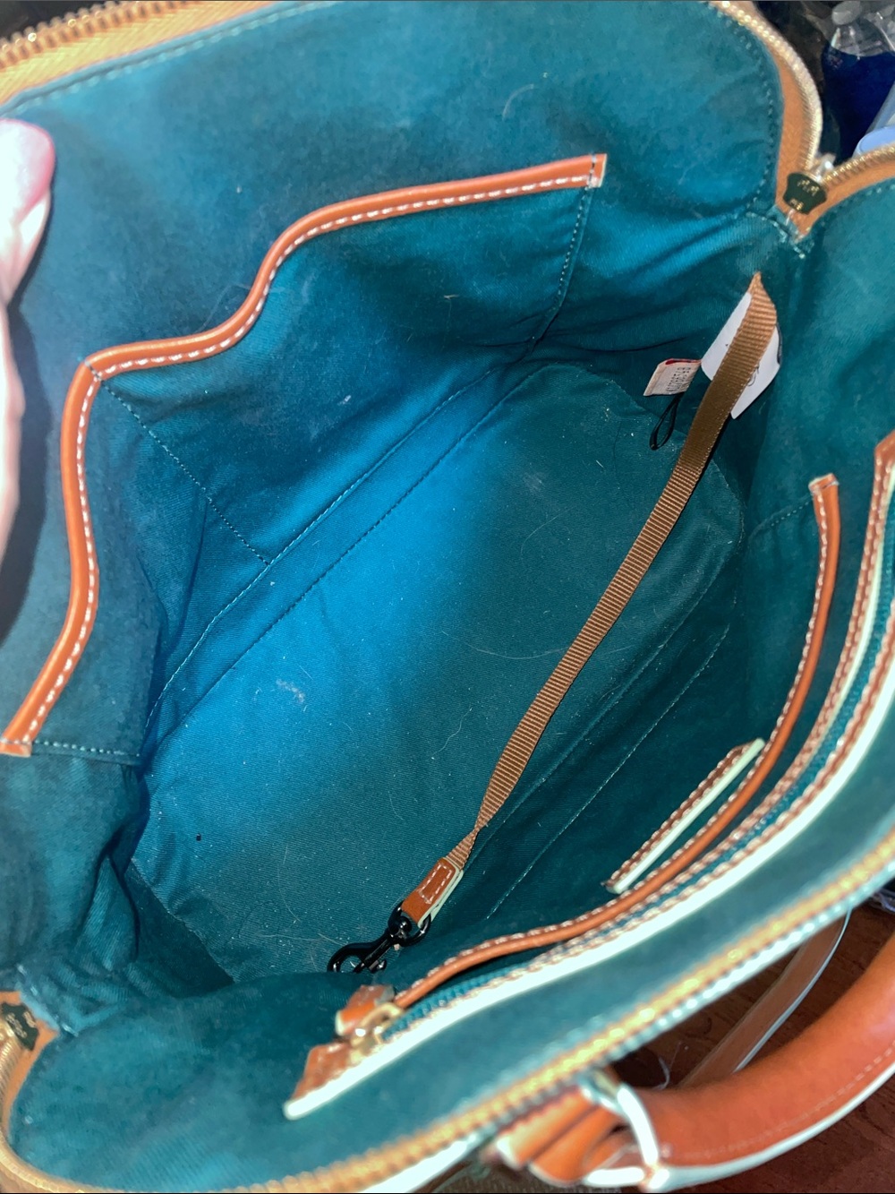 Disney Dooney & Bourke Mint Woodland Creatures Satchel with Brown Trim - Picture 5 of 6